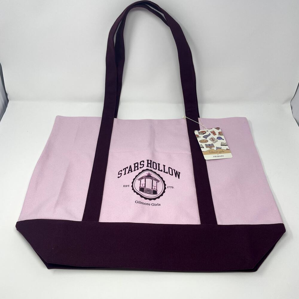Gilmore Girls X Primark Pink Stars Hollow Tote Bag Reusable 100% Cotton